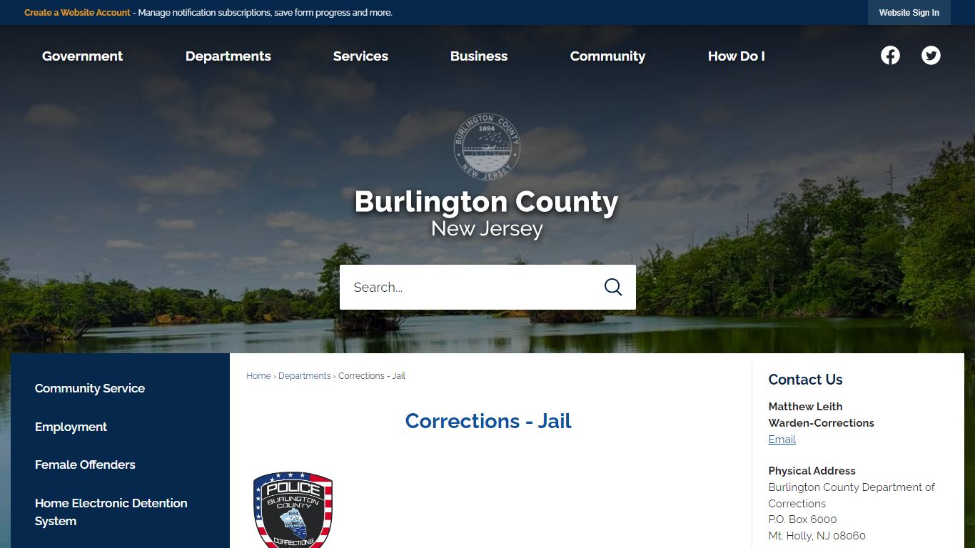 Corrections - Jail | Burlington County, NJ - Official Website